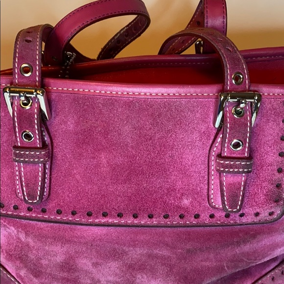 Coach pink suede bag - Picture 10 of 15